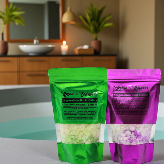 Magnesium Bath Flakes / Pain Relief / Sleep Well / Relaxation
