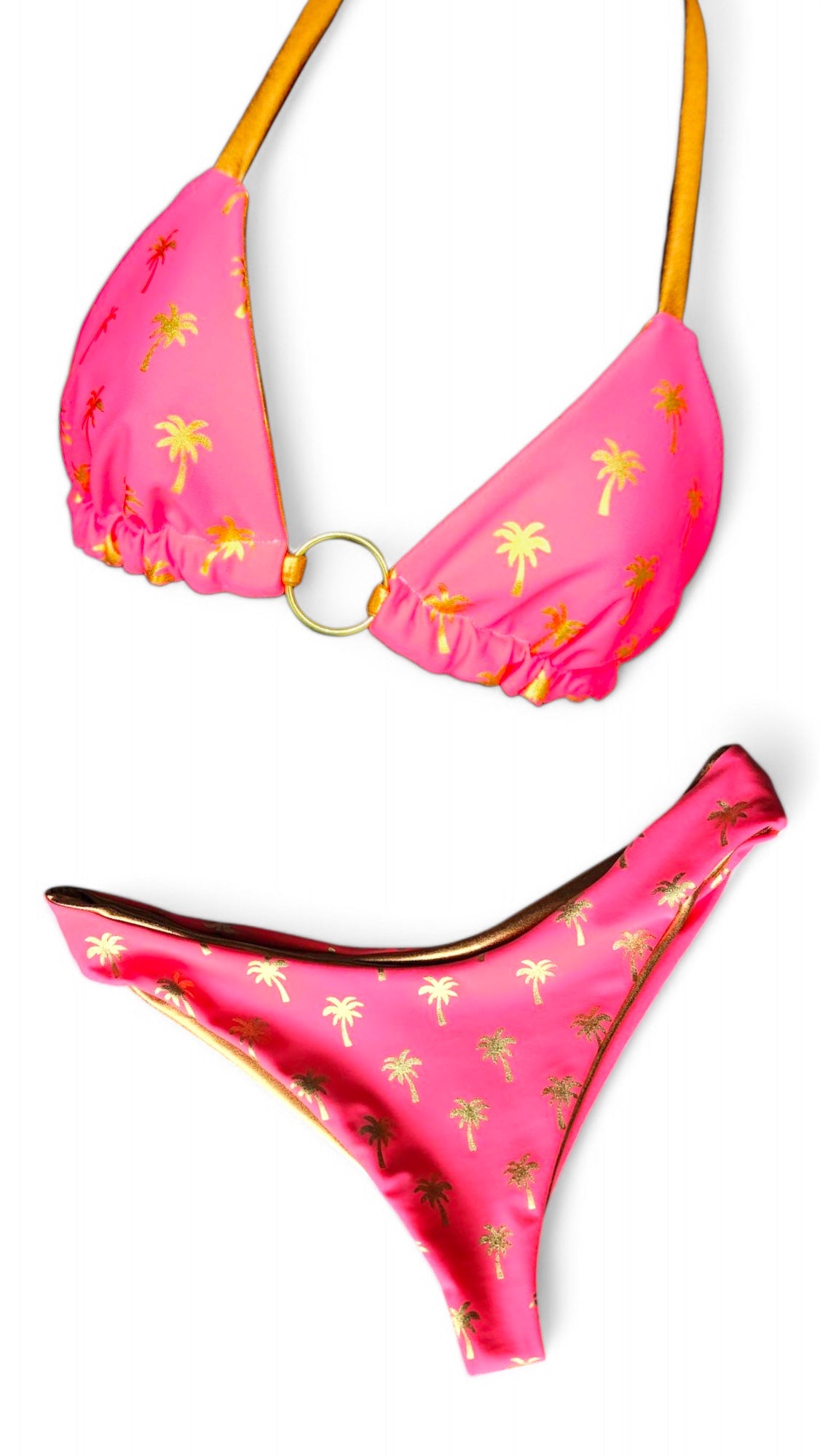 Palm Beach Reversible Bikini Triangle Top & Palm Beach Reversible Cheeky Bikini Bottoms