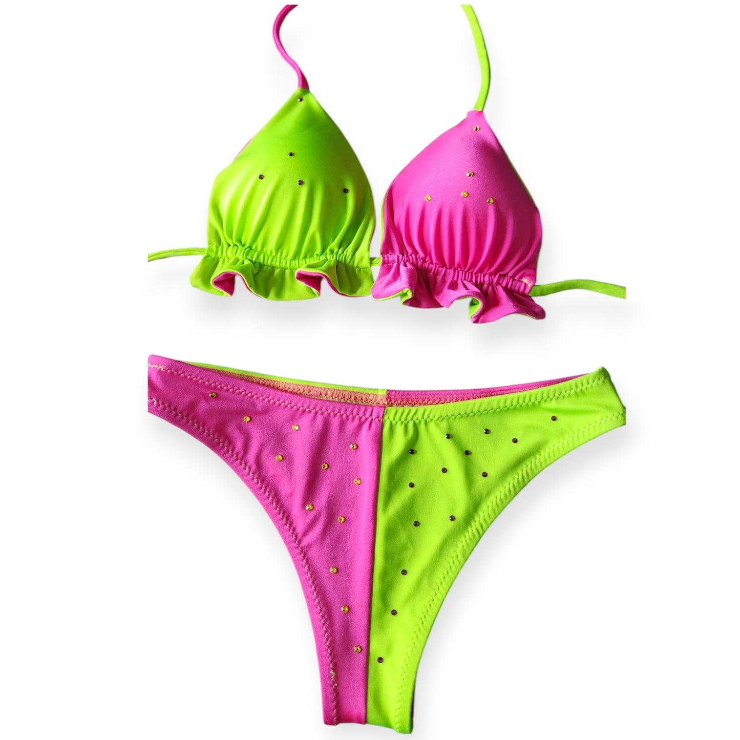 Strawberry Lemonade Cheeky Bikini Top and Bottom