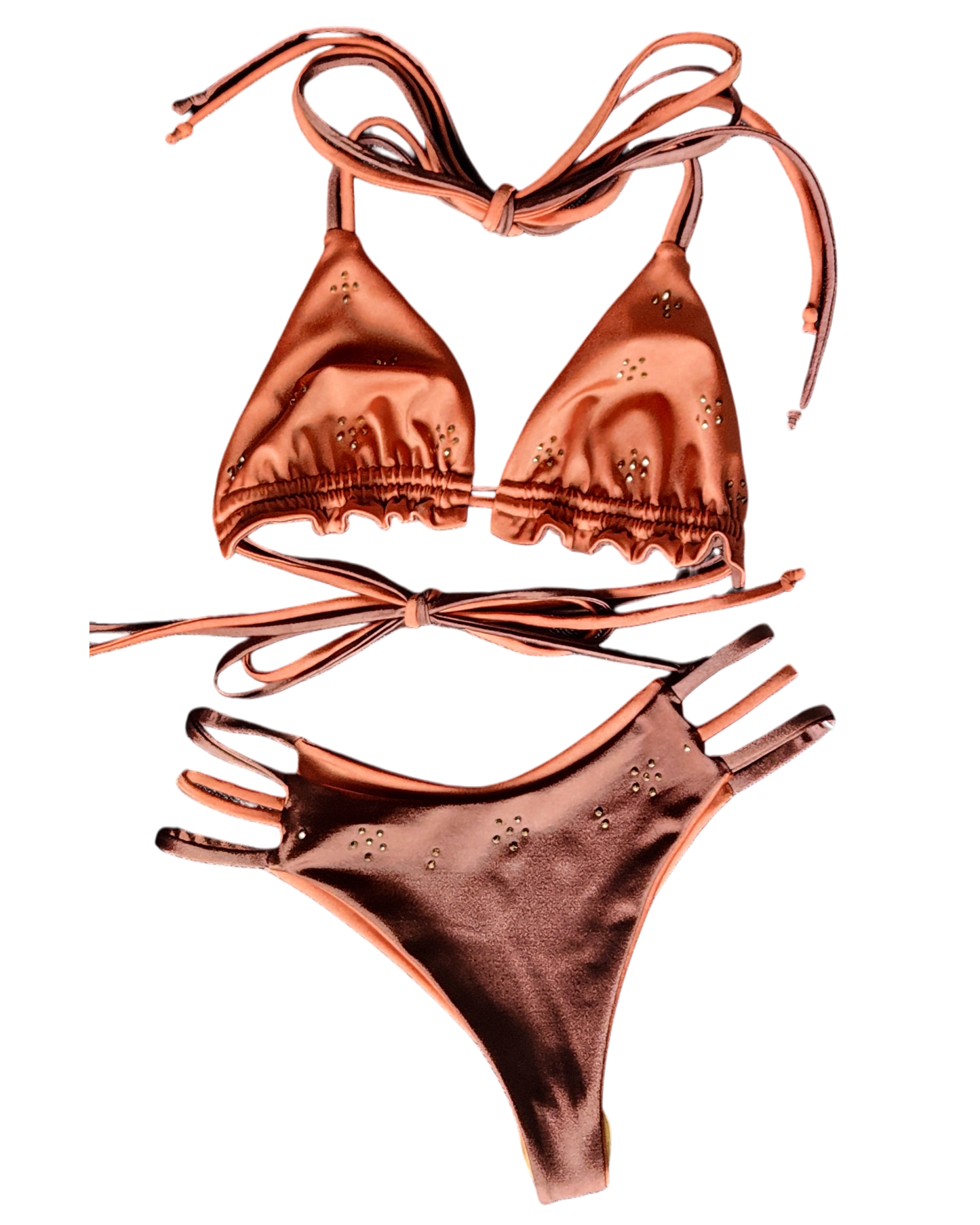 Rhinestone Cowgirl Reversible Triangle Top & Cheeky Bikini Bottoms - Get Fit Addicted Swim