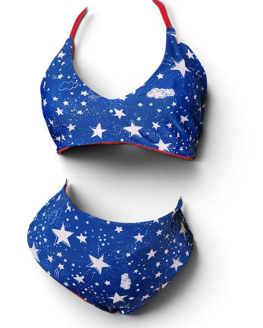 Party in the USA Elise Bikini Top & Reversible High-Waist Bottoms