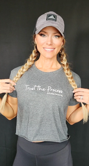 Trust The Process Crop T-Shirt – Motivational Graphic Tee - Get Fit Addicted