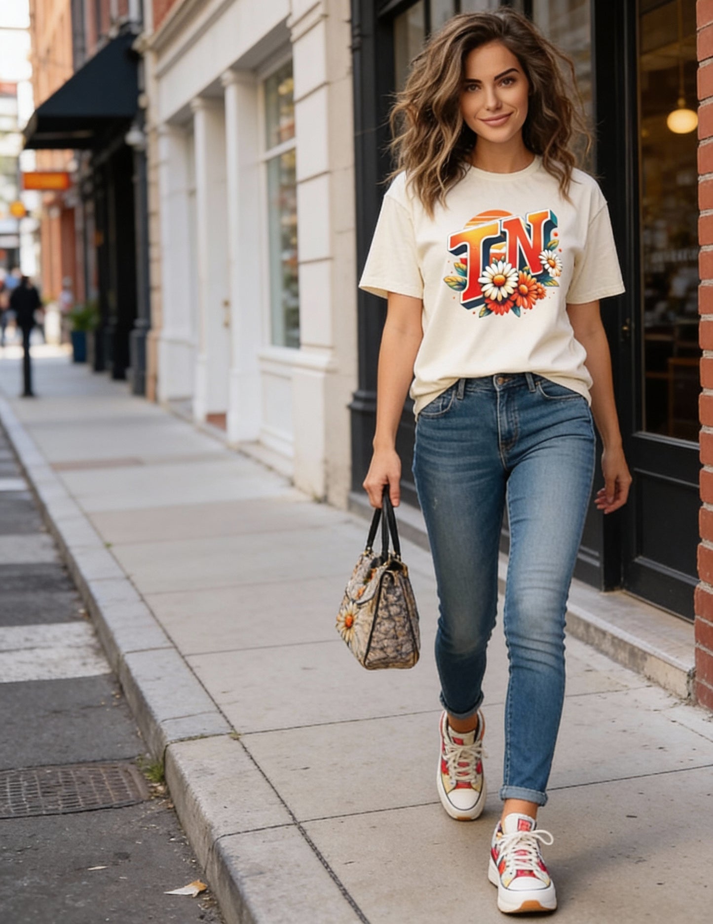 TN Floral T-Shirt | Tennessee Graphic Tee for Women