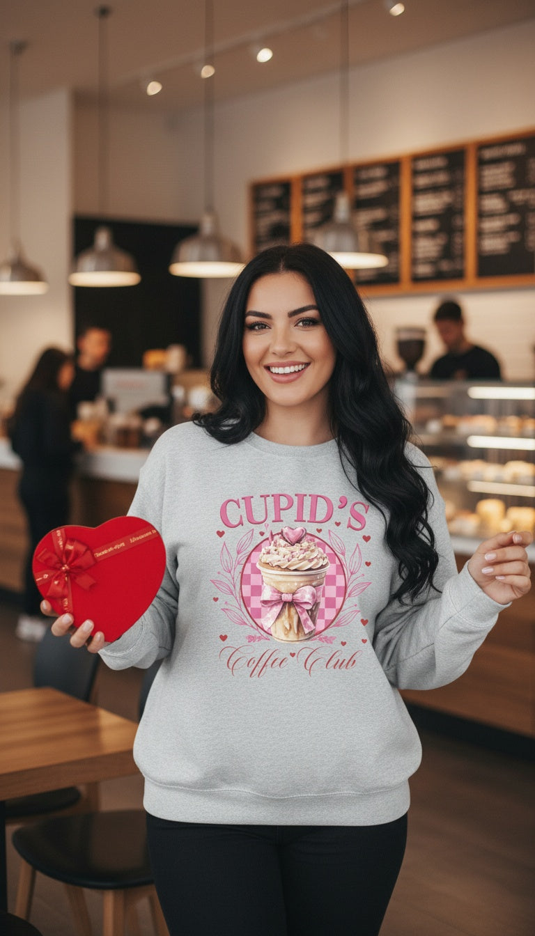 Cupid's Coffee Club Crewneck Sweatshirt